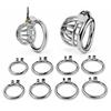 Metal Chastity Cage for Men with Penis Ring Locking Device Stainless Steel Male Restraint Trainer Adult BDSM Chastity Toy Set