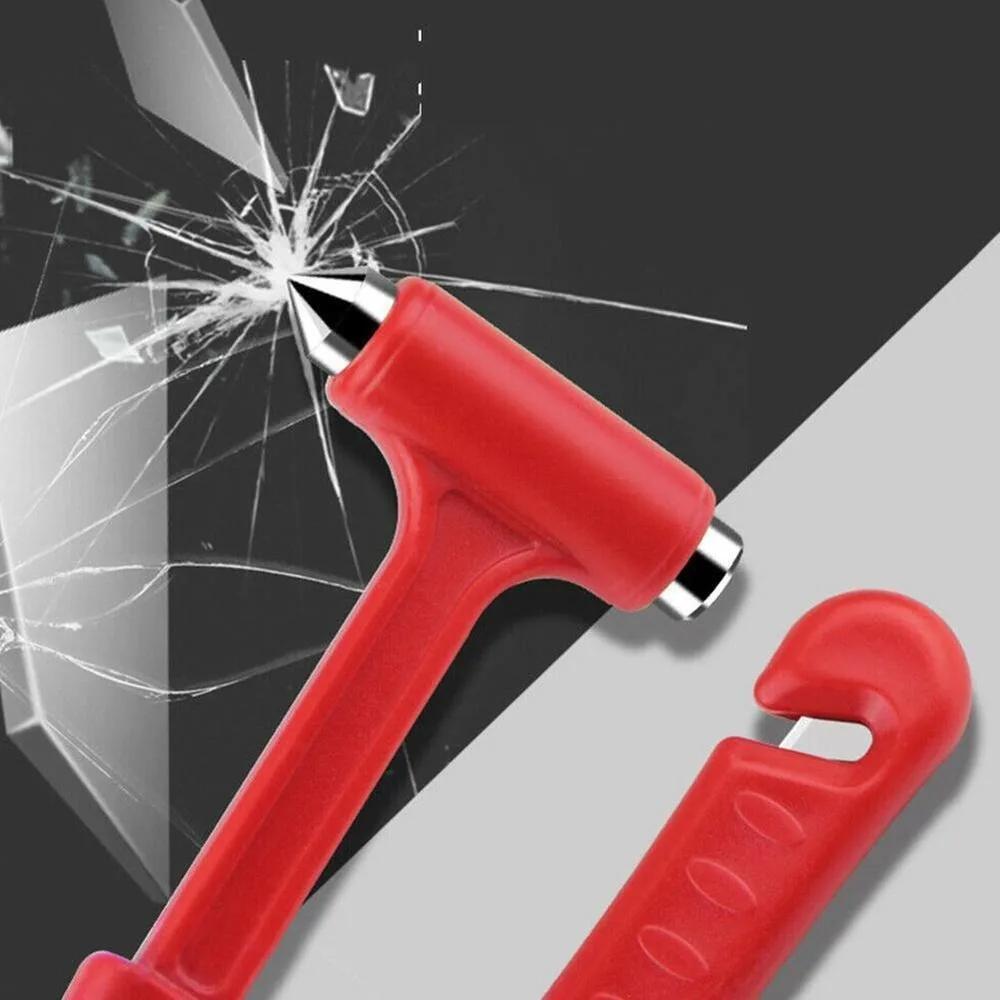 2 In1 Car Safety Hammer Window Breaker Seat Belt Cutter Multifunction Emergency Escape Tool Automobile Safety Life-saving Hammer