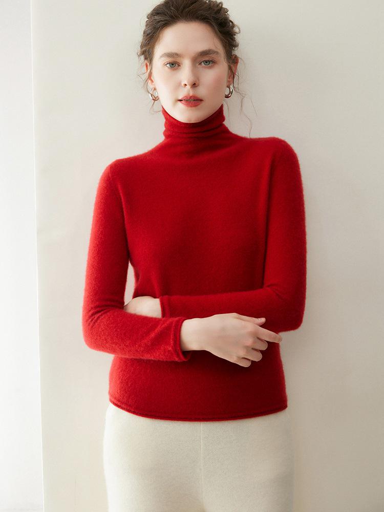 Women's Cashmere Sweater: Autumn/Winter Simple Versatile Pullover Base Layer