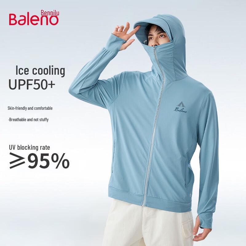 Baleno Men s Ice-Feel UV Protection Hooded Sun Shirt XL