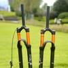 Dual Air Chamber Mountain Bike Fork - 26/27.5/29 Inch, Adjustable Damping, Magnesium Alloy