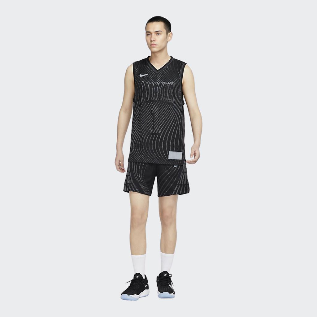 Nike Pantaloncini da basket da uomo Dri-Fit Adv Innovation con motivo testurizzato traspirante con logo, da corsa, casual, ad asciugatura rapida, in tessuto, neri carbone DH7152-060