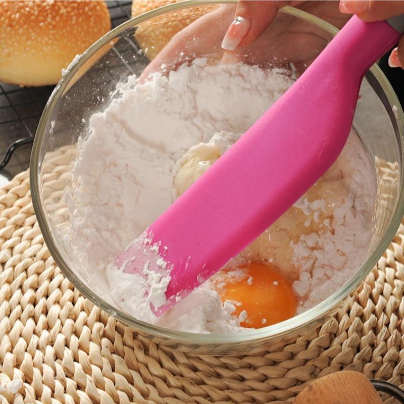 Multi-functional Silicone Scraper Cake Cream Spatula Bread Butter Baking Scraper Home Kitchen Gadget Heat Resistant Non-Stick