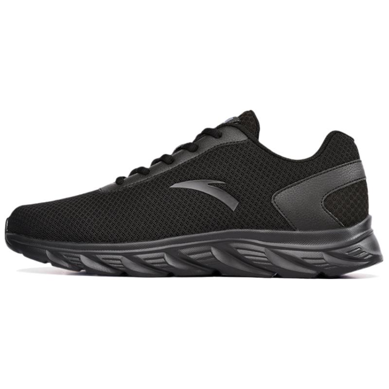 Anta Wear-Resistant Low-Top Running Shoes Men's Pure Black Sneakers 912525515F-9