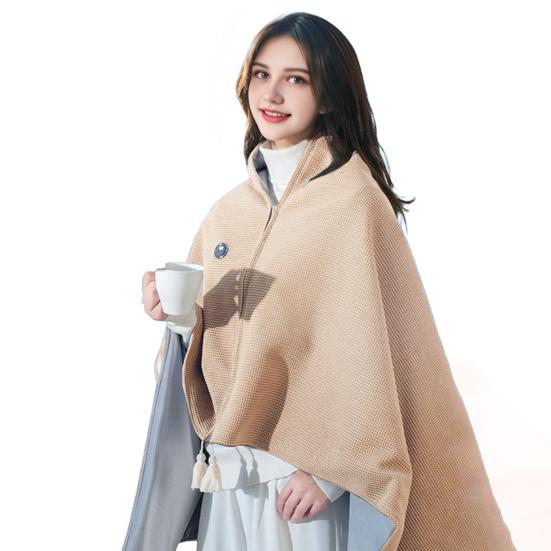 Heated Shawl Wrap USB Powered Heating Scarf Women Electric Blanket Portable Wireless Heated Blanket Bag with 3 Heat Settings