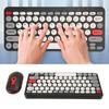 Wireless Keyboard Mouse Set Stylish Slim Round Keycaps   Ergonomic 2.4G Keyboard Mouse Combo for Desktop PC Computer