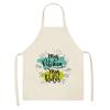 Cake Letters Women's  Kitchen Cotton Linen Apron Black Bib Household CleaningCooking