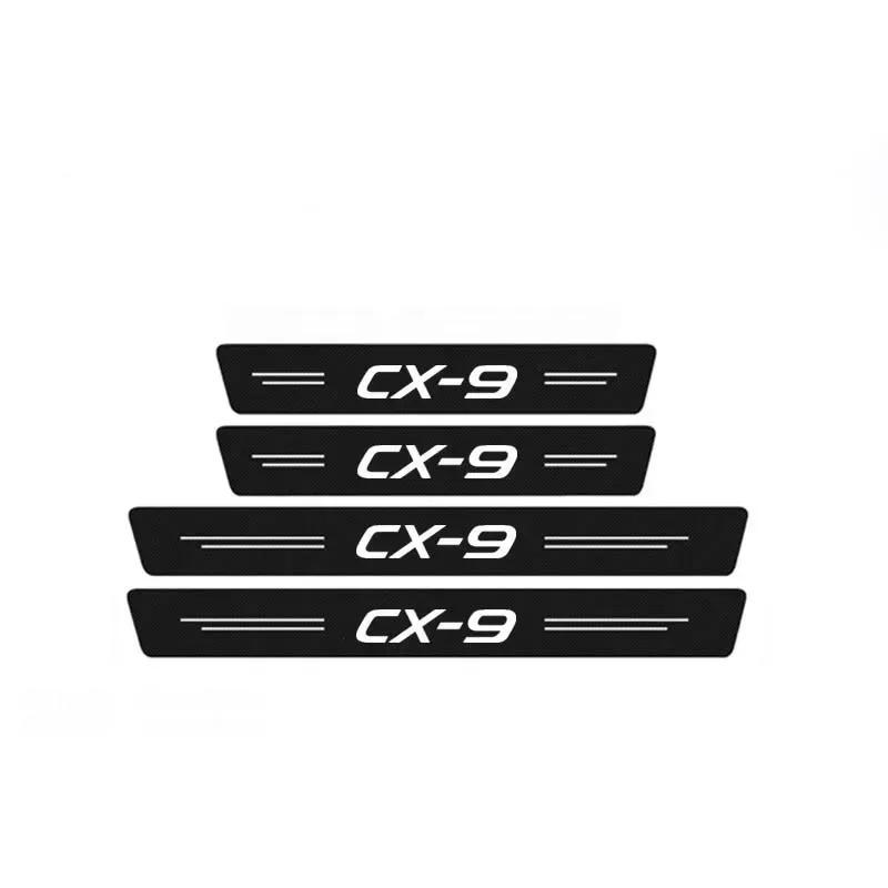 

Car Door Threshold Protective Stickers Rear Trunk Anti Scratch Decals for Mazda CX-9 CX9 Logo Auto Sill Bumper Strips Decoration