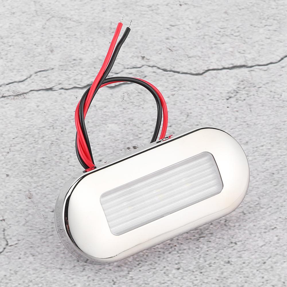 12V DC LED Walkway Courtesy Light Oval Shape 3 Lamp Beads IP67 Waterproof for Marine Boat RV