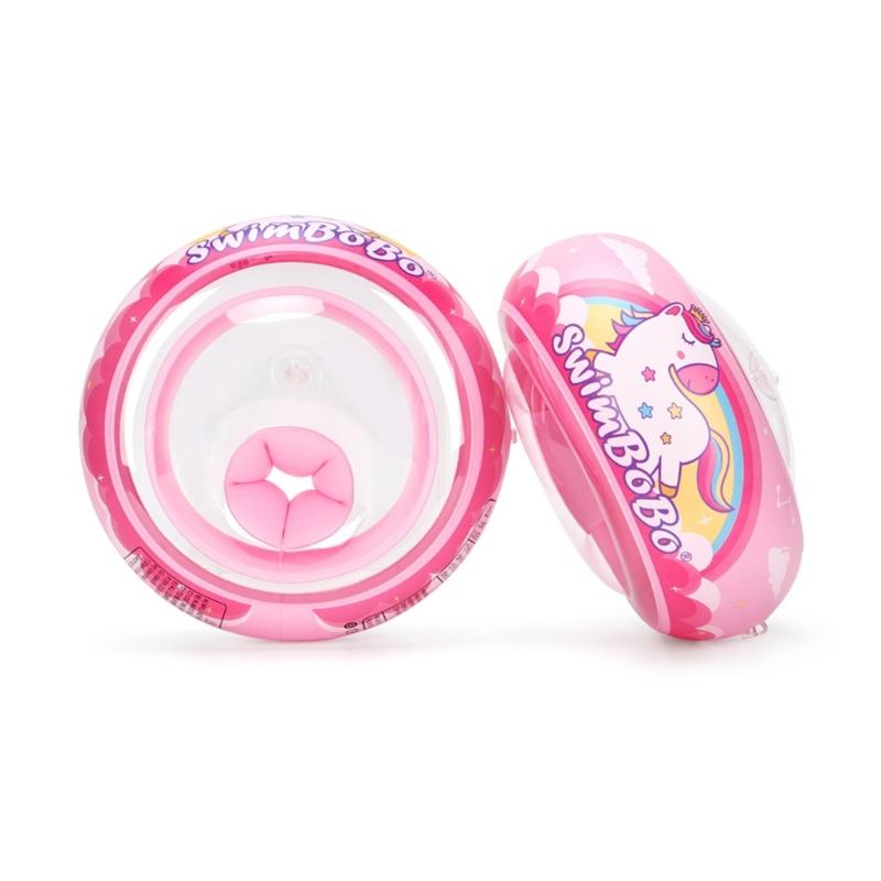 1Pair Swimming Arm Floatie Swimming Arm Band Water Wing Float Sleeves Arm Swimming Rings Tube Armlets Swimming Gear розовый