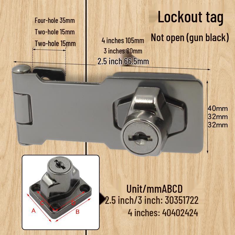 Password-Operated Cabinet Lock for Drawer, Door, and Corner Cabinets – Hole-Free, Thickened Bolt Design