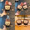 Adorable Cartoon Plush Butter Cookie Bear Keychain For Couples And Friends Gift