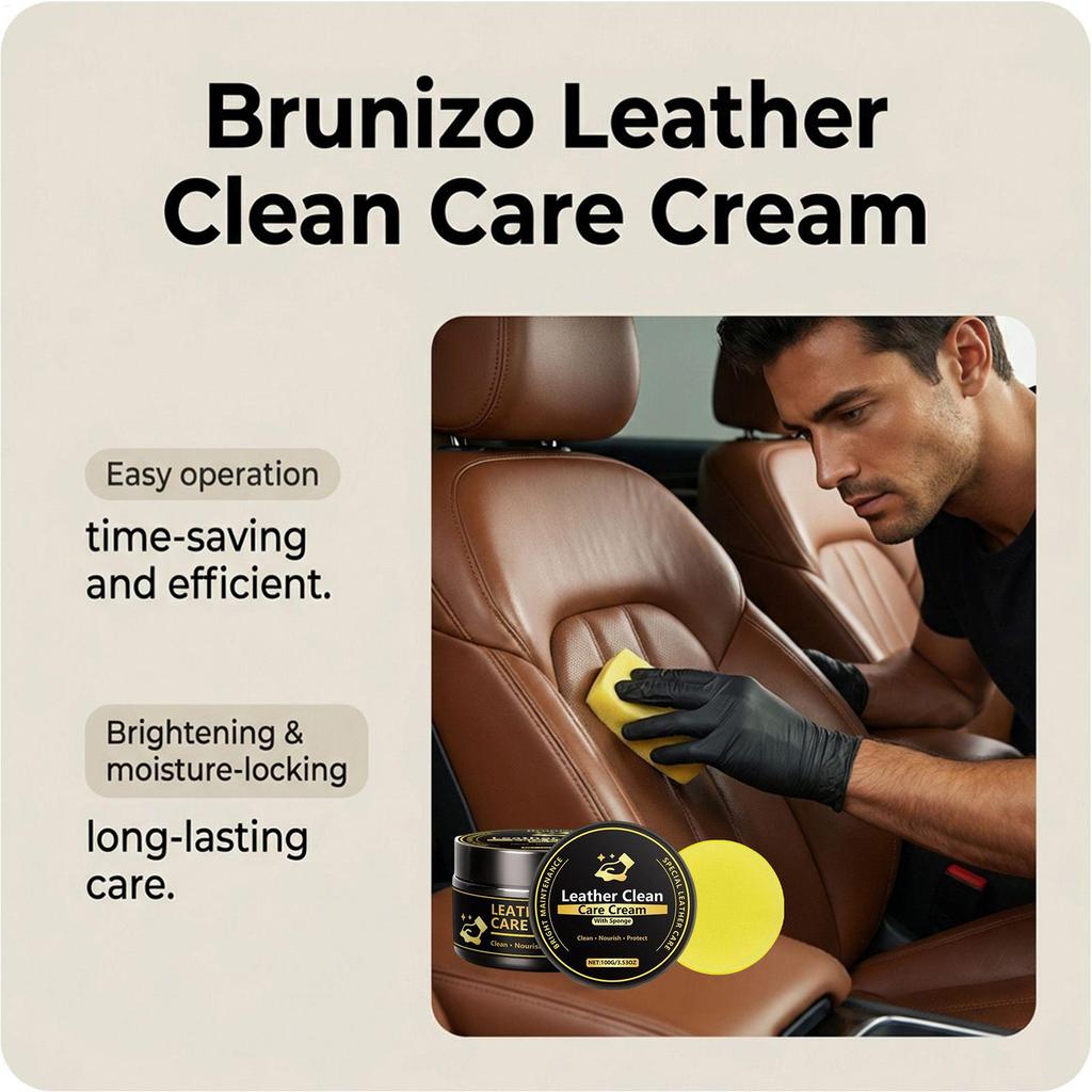 Leather Conditioner 100g Protection Cleaning Stain Remover Restoration Balm Leather Cream for Sofa Car Seat Bag Vehicle Care