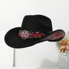 Vintage Wide-Brimmed Western Children's Cowboy Hat, Retro Ethnic Style Tibetan Fedora, European and American Jazz Hat