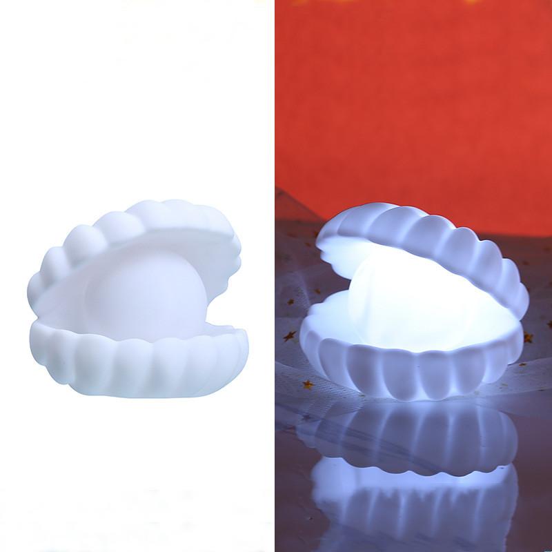 New Cartoon Light Silicone Cloud Night Light Ins Style Shell Moon Star Lamp Led Night Lights for Kids Baby Bedroom Birthday Party Gifts