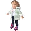 Long Coat Winter Doll Clothes For 18 Inch Girl Dolls Soft Plush Outfit Set Simple Wear Design