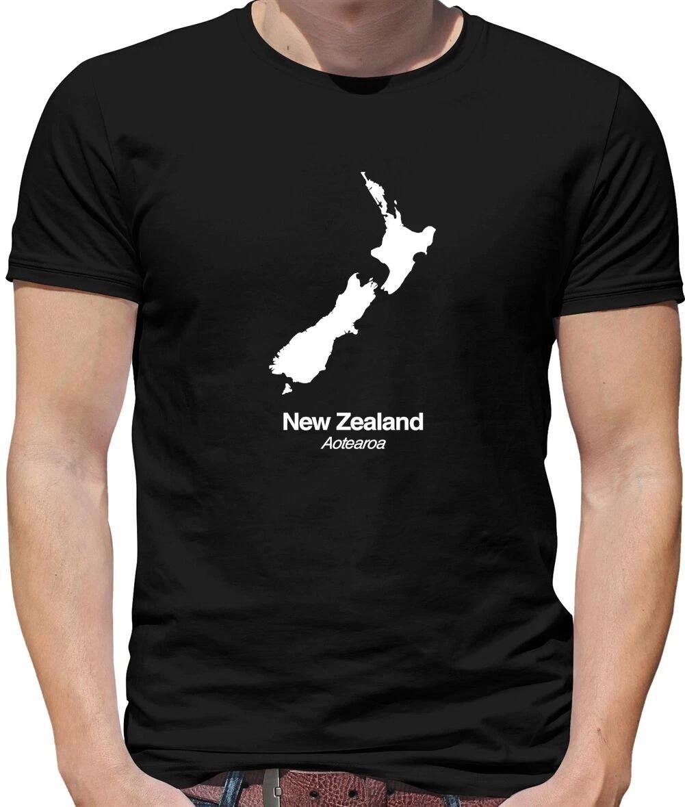 Country Silhouettes New Zealand Mens T-Shirt - Wellington - Oceania - Travel L