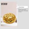 Wealth Attraction Decor Gold Foil Steamed Bun Squeeze Stress Ball, Cute Food Shape Fidget Fun Ball Toy for Anxiety Relief, Soft Elastic Maltose