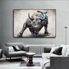 Zlove Large Bull Wall Street Canvas Wall Art Abstract Wildlife Inspirational Pictures Suitable for Home Office Wall Decoration