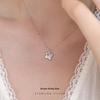 Cui Yan S925 Sterling Silver Pink Diamond Star Necklace - Simple, Sweet Clavicle Chain for Women (2025 New Style)