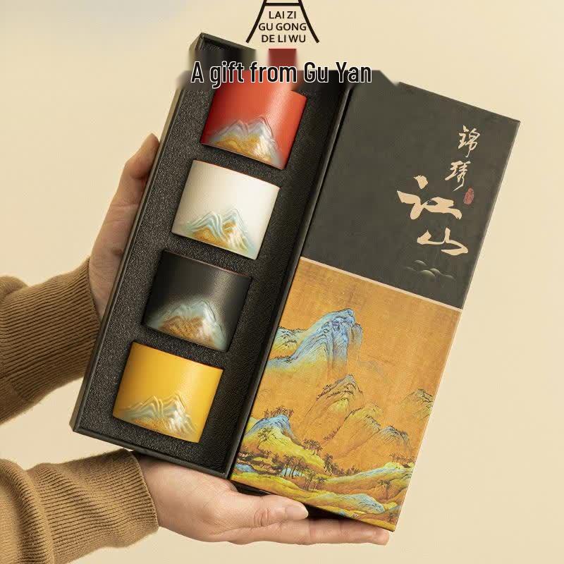 Forbidden City Landscape Ceramic Tea Set Gift Box Gift Box