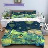 Bulbasaur Patterned Pillowcase & Duvet Cover Set Bedroom Interior Bedding Special Gift for Anime Lovers.-TING