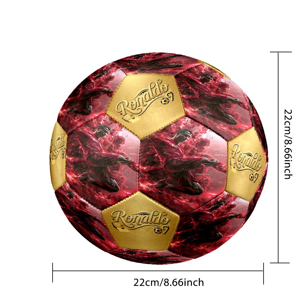 Ronaldo's Number Seven Celebration Size 5 Soccer Football Machine Sewn Indoor/Outdoor Universal Football perfect gift for sports enthusiasts