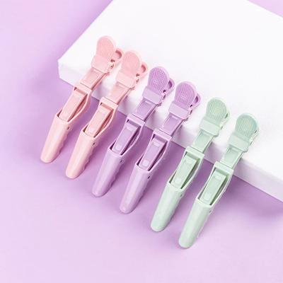 6 pçs colorido jacaré grampos de cabelo grampos cabeleireiro profissional salão de beleza aperto de cabelo crocodilo grampos de cabelo acessórios de barbeiro