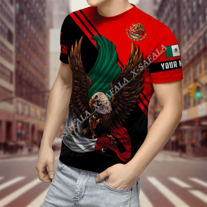 Custom Mexico Flag 3D Printed High Quality Milk Fiber T-shirt Men Casual Top Breathable Quick Dry Summer