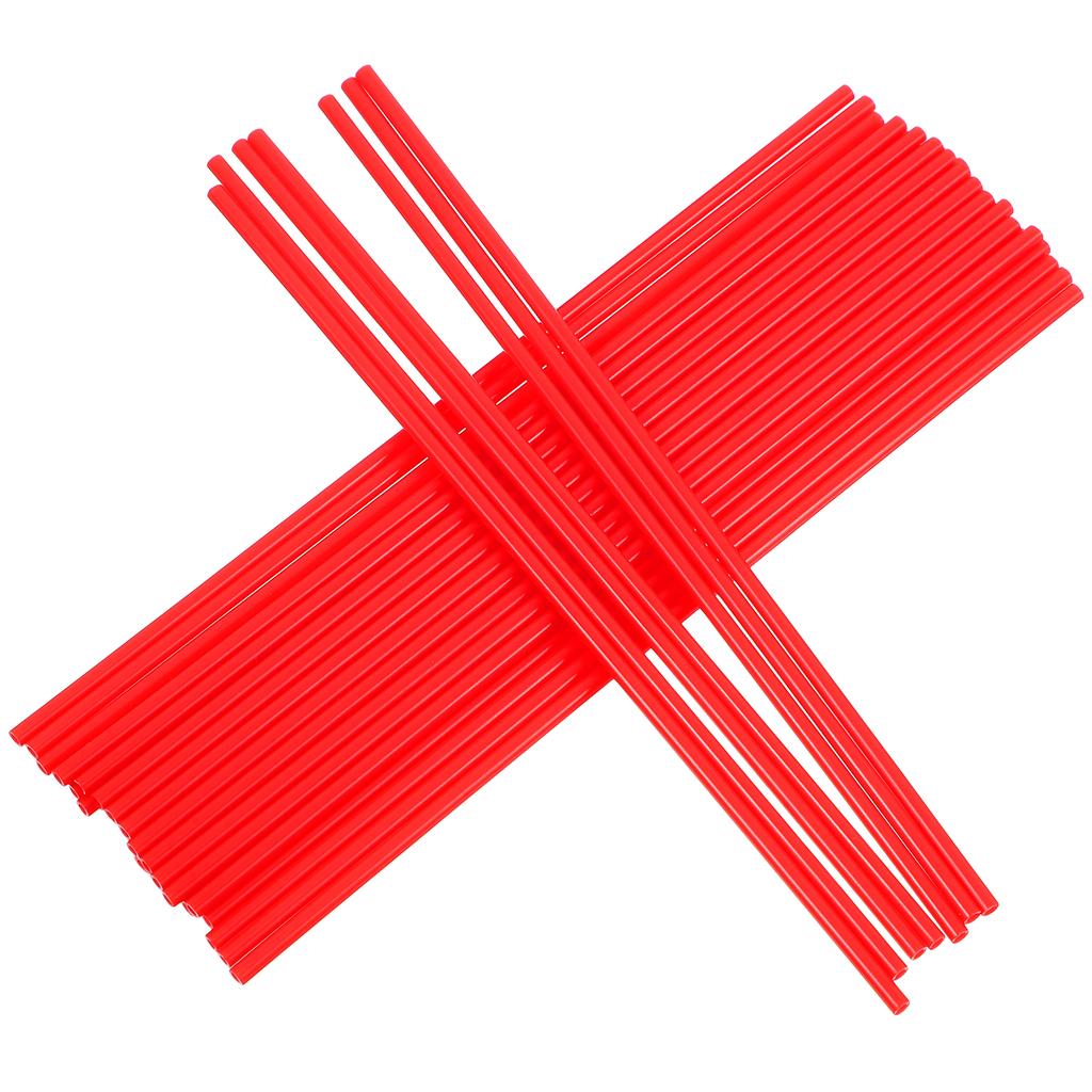 100 Pcs Long Red Spray Can Tubes Replacement Straws Plastic Extension Tool Parts Workshop Accessories Rust Remover Storage