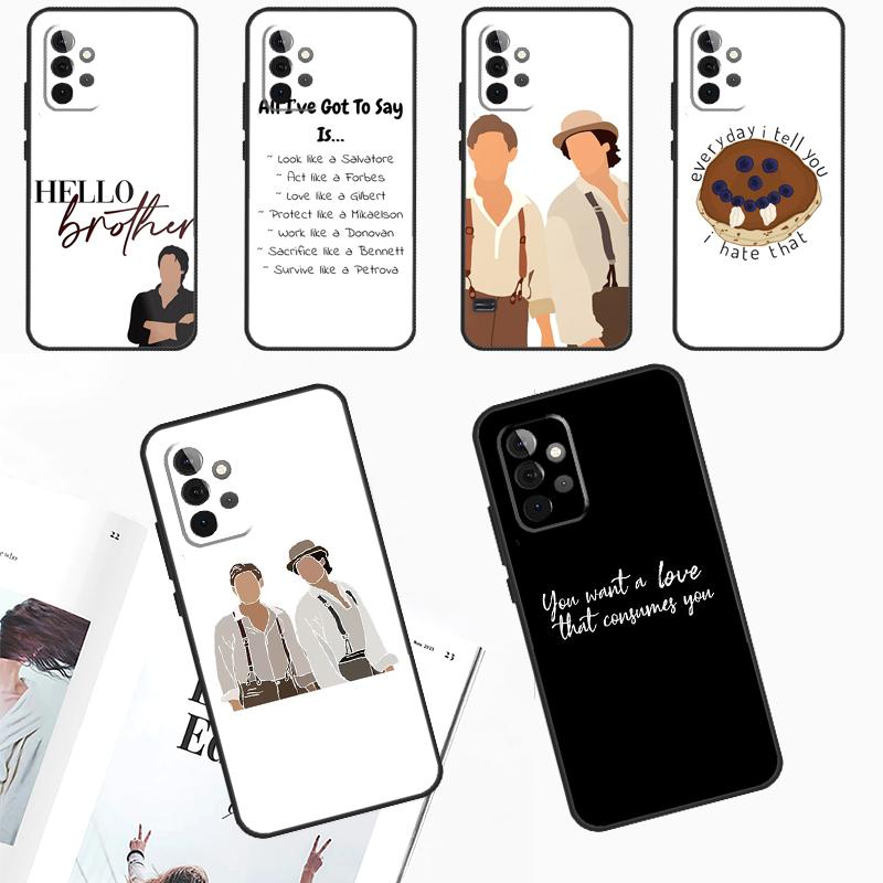 Damon and Stefan Vampire Diaries Case For Samsung Galaxy A54 A34 A14 A13 A33 A53 A12 A32 A52 A71 A51 A15 A25 A55 A35 Cover