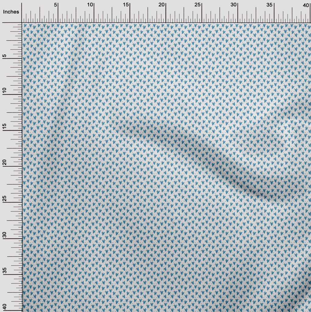 oneOone Cotton Flex Blue Fabric Valentine Diy Clothing Quilting Fabric Print Fabric By Yard 40 Inch