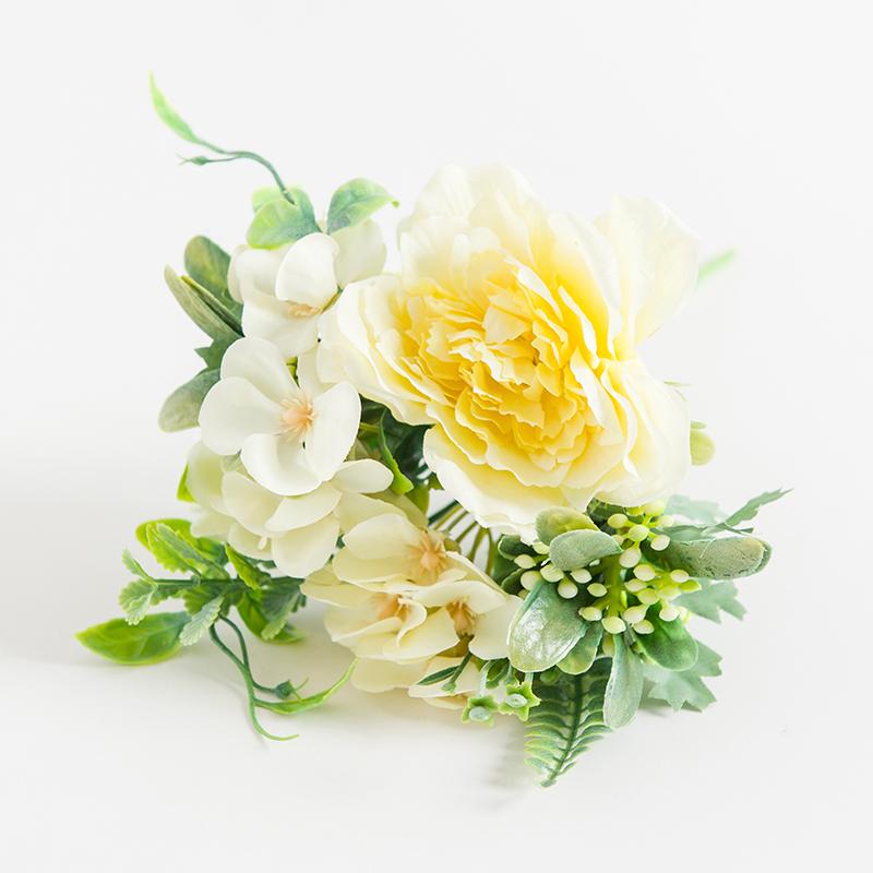 

Artificial Flowers Silk Peony Rose Wedding bridal bouquet Christmas Home Outdoor garden wreath arch wall Hot sale DIY Decoration 1pc жёлтый