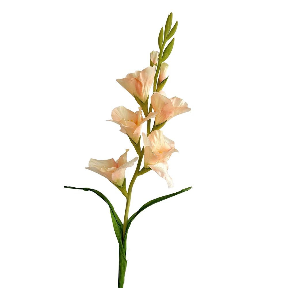 NEW Multicolor Gladiolus Artifiical Flower Green Leaves DIY Faux Flower Ornament Photo Props Artifiical Gladiolus Flower Wedding