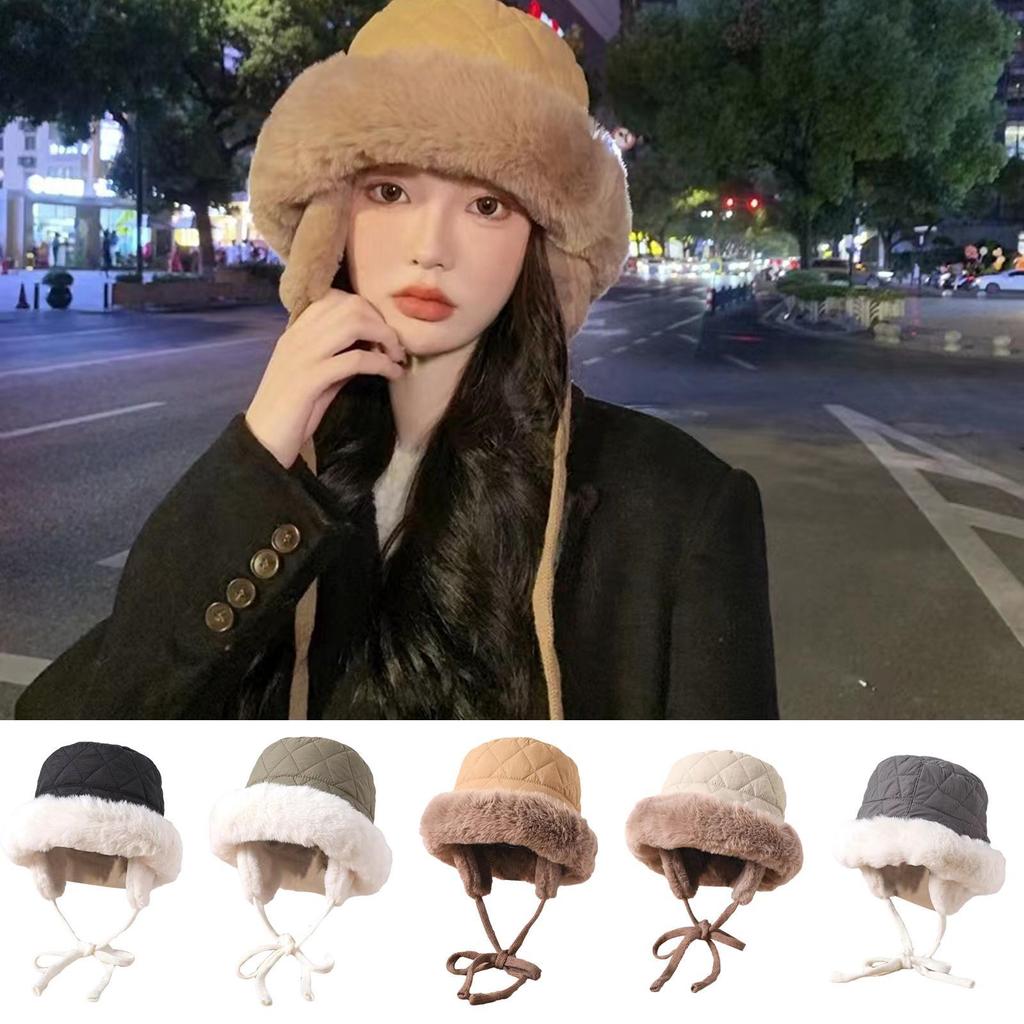 Winter Trapper Hat Thickened Headgear With Ear Flaps Winter Hat For Cold Protection Hiking Commuting Riding Traveling Indoor