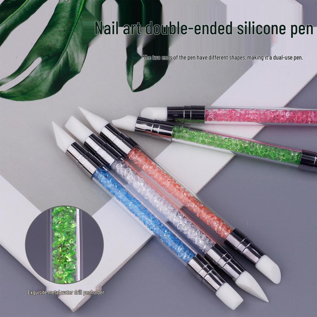 Crystal Diamond 5-Piece Double-Ended Silicone Dotting and Embossing Pen Set
