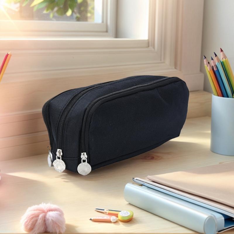 Expanding Pencil Case Big Capacity Pen Pouches Double Layered Pencil Bag Travel Makeup Pouches for Office School Travel