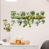 Waterproof Wall Sticker Green Vine Stump Potted Plant Decorative Decals  Livingroom