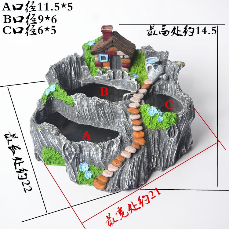 Suckulenta Växter Planter Blomkruka Harts Blomkruka Skrivbordskruka Hållare Hem Trädgårdsdekoration Växthållare