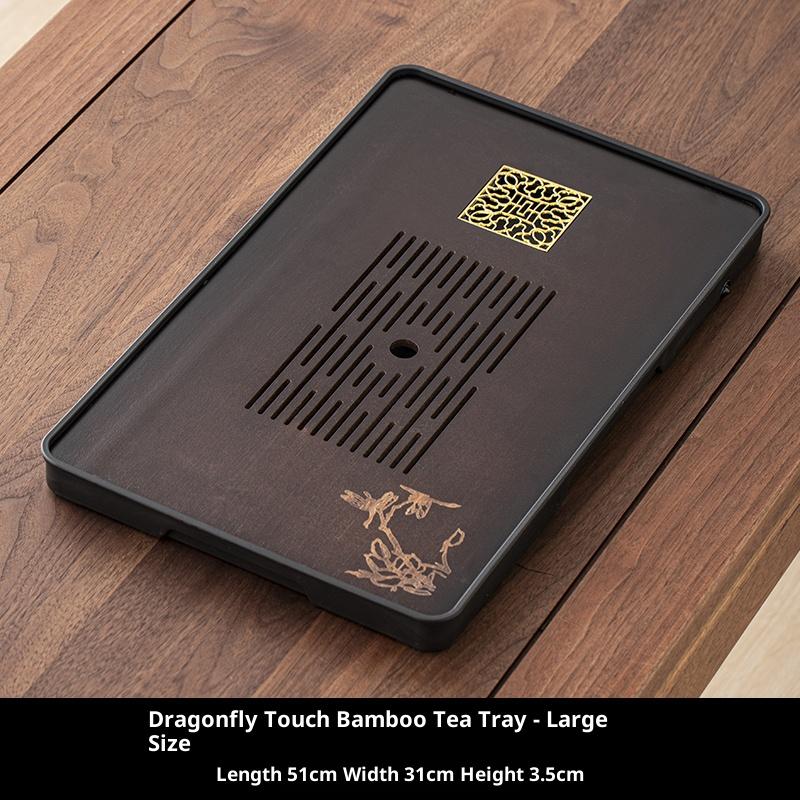 Gianxi Tea Tray 2025 New Home Small Water Storage Tea Table Tea  Tray Bamboo Tea Sea Light Luxury Dry Brewing Table Tea Tray