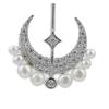 APM Monaco Single Star and Moon Series 925 Silver Earrings Women's Silver AE12585XPL