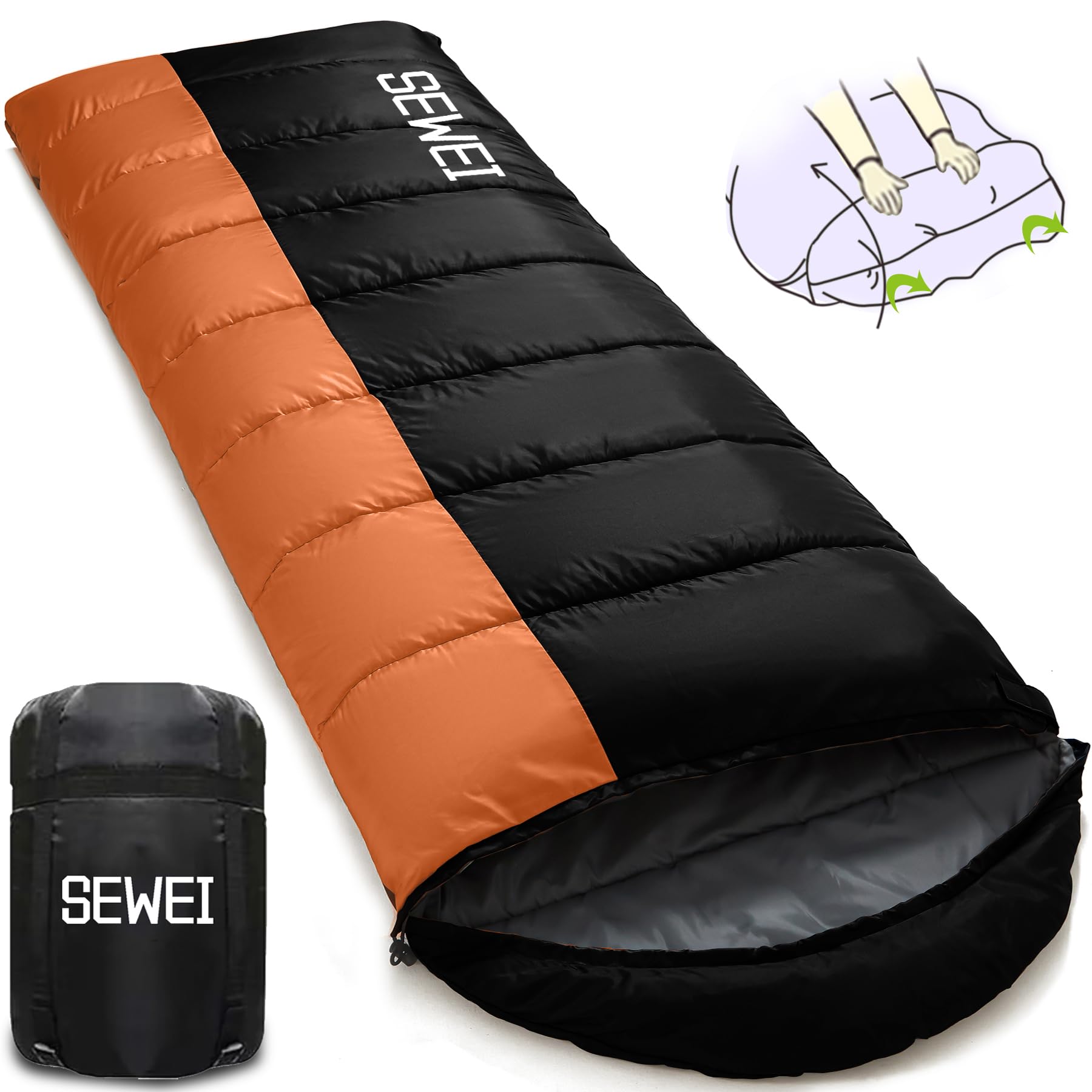 

Спальный мешок Спальный мешок типа конверт с ветрозащитным чехлом для супер зимы Легкий горный сон при катастрофе Полностью можно использовать осенью и приходит