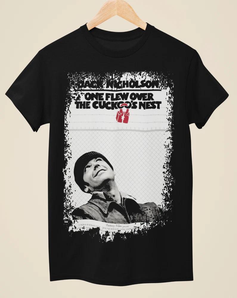 One Flew Over The Cuckoos Nest Movie Poster Inspired Unisex Black TShirt S