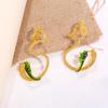 New personalized flying dragon ear clips, niche fashionable retro design, no ear piercings, wearing men's and women's advanced ear clips