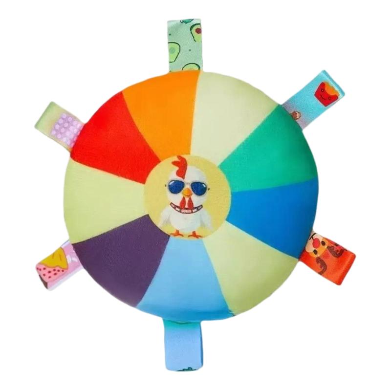 Squeaky Plush Dog Flying Disc Interactive Training Chew Toy Teething Cleaning Soft Pet Toy For Dogs Outdoor Interactive Play