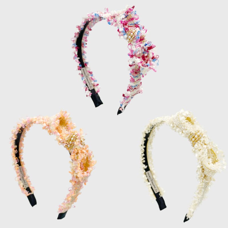 Jean Paul Clarisse Pop Tweed Ribbon Hairband LFHB0760