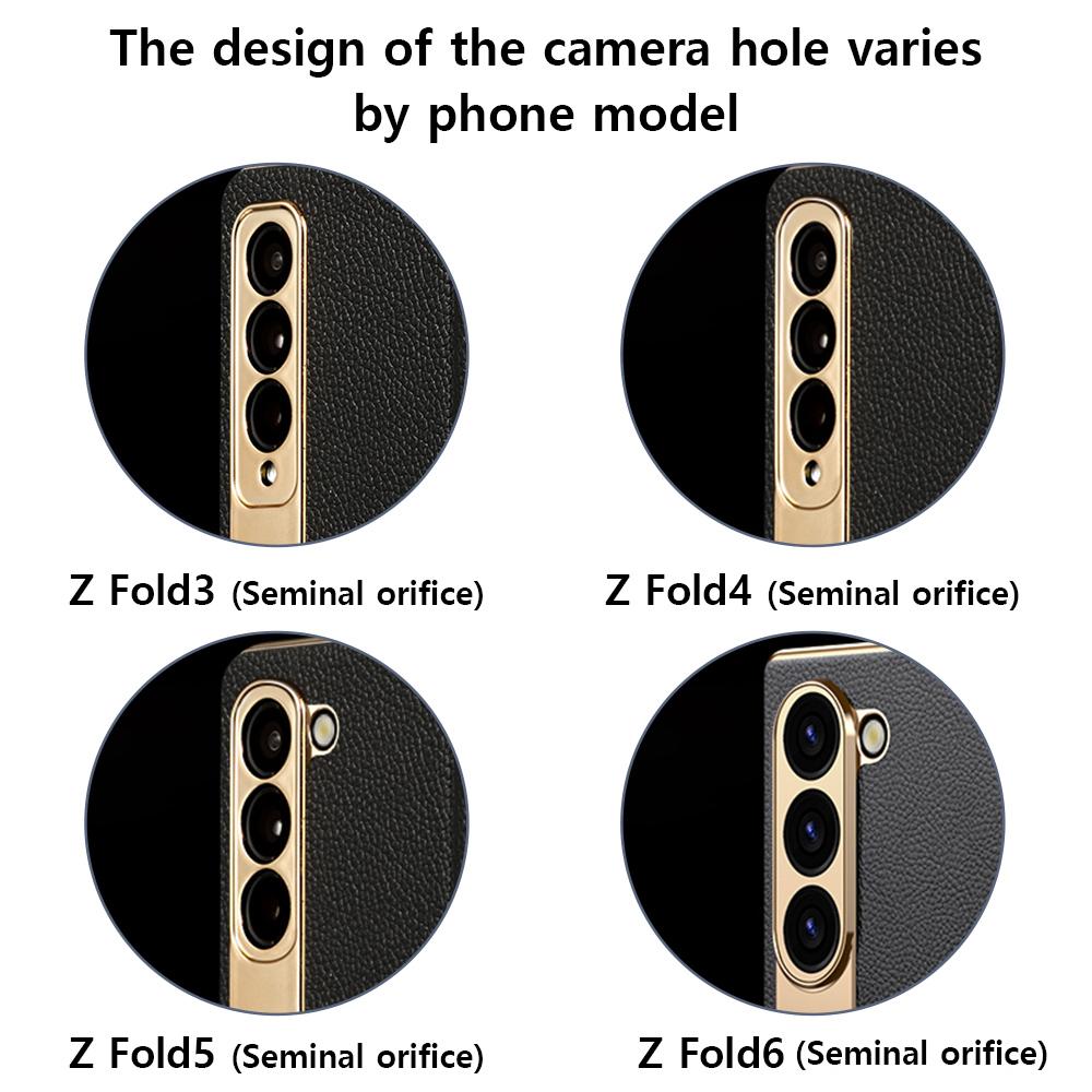 LANGSIDI Brand Luxury Genuine Leather Shockproof Case for Samsung Galaxy Z Fold 3 4 5 6 7 Magnetic Hinge Protective Stand Cover