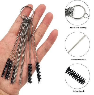 15-Piece Carburetor Jet Cleaning Brush Set with Spray Gun Nozzle Cleaners - Stainless Steel Needles & Nylon Brushes