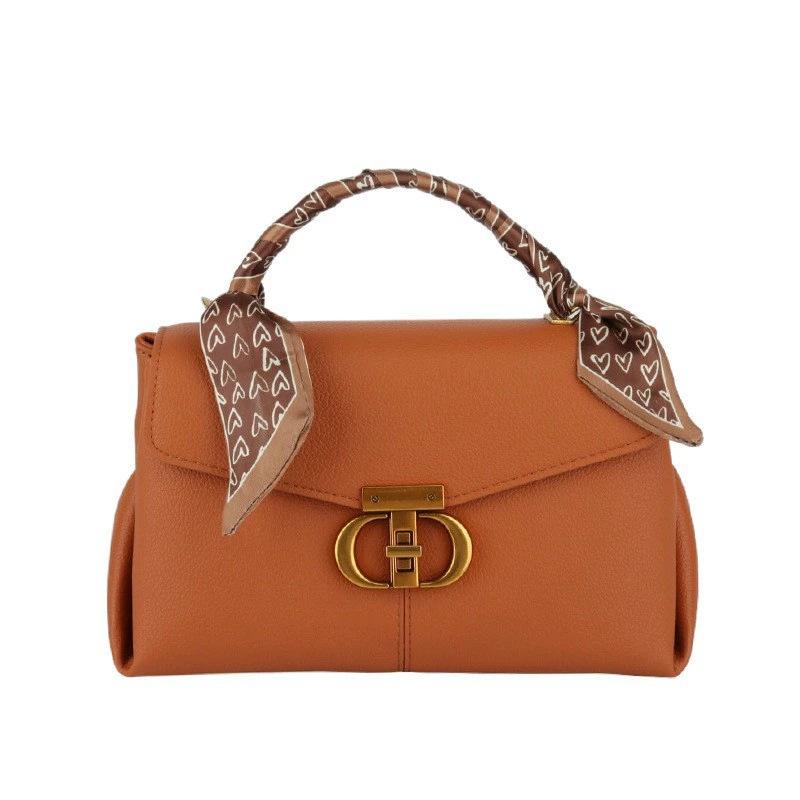 

Сумка женская нишевая новая ретро с замком, модная универсальная сумка-мессенджер на плечо коричневый