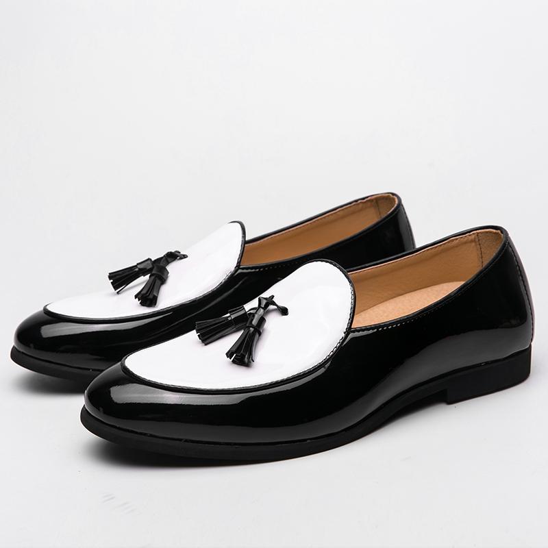 Fashion Men Fashionable Tassel Shoes PU Lightweight and Comfortable Office and Business Loafers Gentlemen's Social Shoes 37-48 Men Shoes